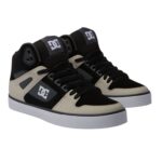 DC PURE HIGH TOP SHOES BLACK GREY BROWN - Image 4