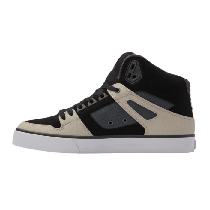 DC PURE HIGH TOP SHOES BLACK GREY BROWN - Image 2