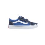 VANS KIDS OLD SKOOL VELCRO SHOES NAVY TRUE WHITE