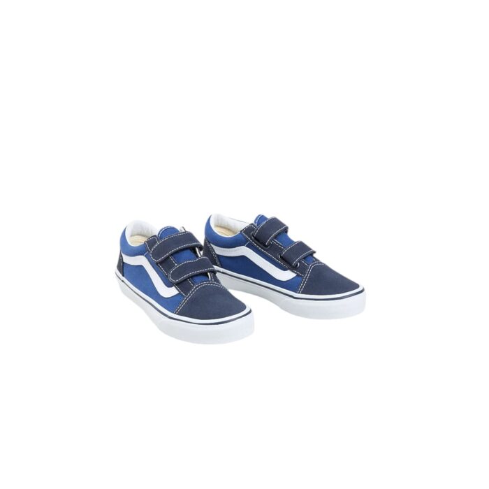 VANS KIDS OLD SKOOL VELCRO SHOES NAVY TRUE WHITE - Image 2