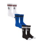 VOLCOM KIDS FULL STONE SOCKS 3PACK MULTI