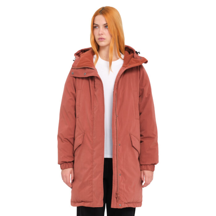 VOLCOM SLEEPI PUFF UP PARKA JACKET CHESTNUT BROWN - Image 2