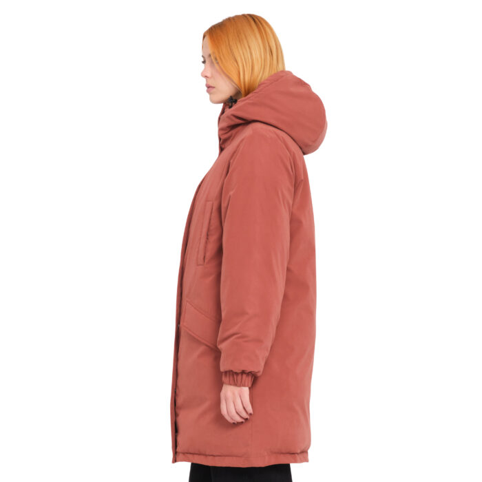 VOLCOM SLEEPI PUFF UP PARKA JACKET CHESTNUT BROWN - Image 3