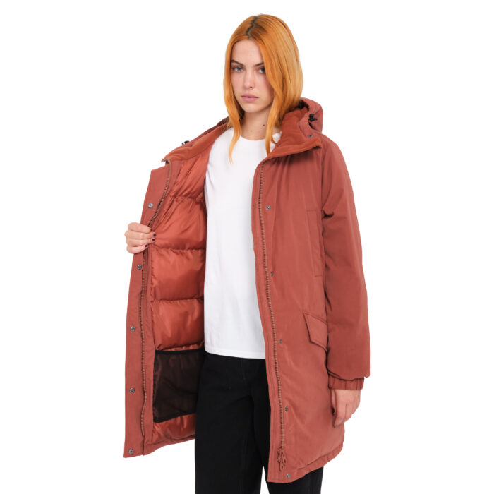 VOLCOM SLEEPI PUFF UP PARKA JACKET CHESTNUT BROWN - Image 6