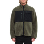 VOLCOM STORM STONE ZIP SHERPA SWEATSHIRT WINTERMOSS