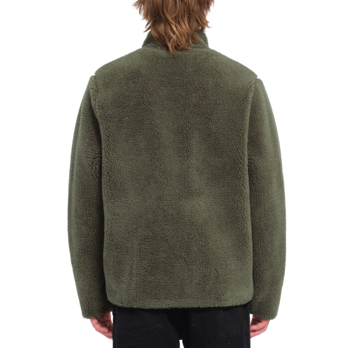 VOLCOM STORM STONE ZIP SHERPA SWEATSHIRT WINTERMOSS - Image 2