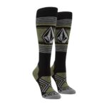 VOLCOM WOMEN STONE LINES OTC SNOW SOCKS LICHEN GREEN