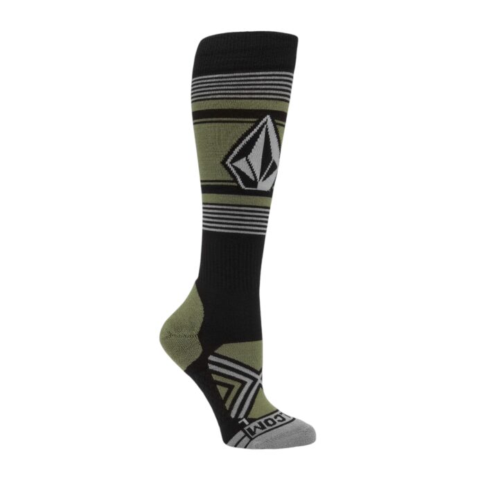 VOLCOM WOMEN STONE LINES OTC SNOW SOCKS LICHEN GREEN - Image 2