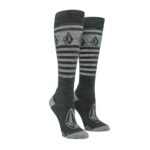 VOLCOM WOMEN STRIKER WOOL BLEND OTC SNOW SOCKS BLACK