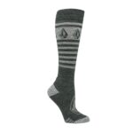 VOLCOM WOMEN STRIKER WOOL BLEND OTC SNOW SOCKS BLACK - Image 2