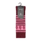 VOLCOM WOMEN STRIKER WOOL BLEND OTC SNOW SOCKS BURGUNDY - Image 4