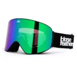 HORSEFEATHERS EDMOND SNOW GOGGLES BLACK MIRROR GREEN