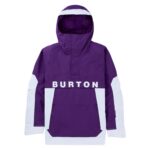 BURTON FROSTNER 2L ANORAK SNOW JACKET IMPERIAL PURPLE STOUT WHITE