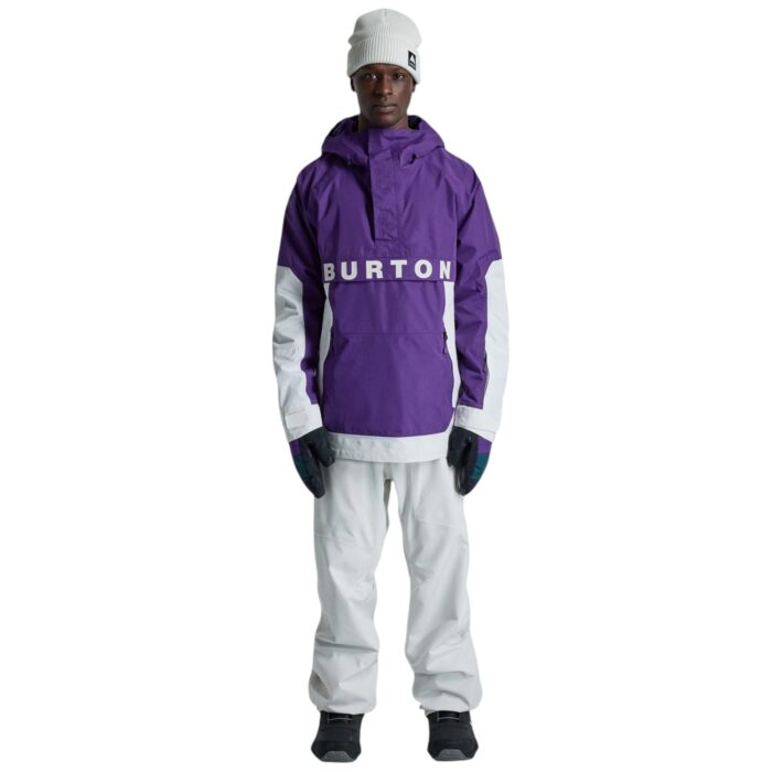 BURTON FROSTNER 2L ANORAK SNOW JACKET IMPERIAL PURPLE STOUT WHITE - Image 3