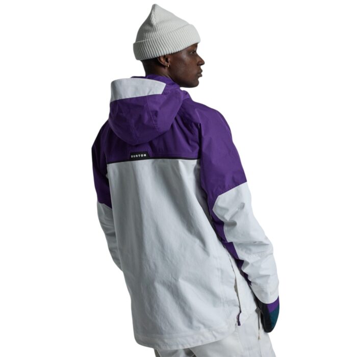 BURTON FROSTNER 2L ANORAK SNOW JACKET IMPERIAL PURPLE STOUT WHITE - Image 5