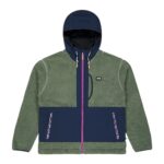 PICTURE PEMBERTON ZIP FLEECE GREEN SPRAY DARK BLUE