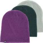 BURTON RECYCLED DND 3 PACK BEANIES DEEP EMERALD PETROL GREEN IMPERIAL PURPLE