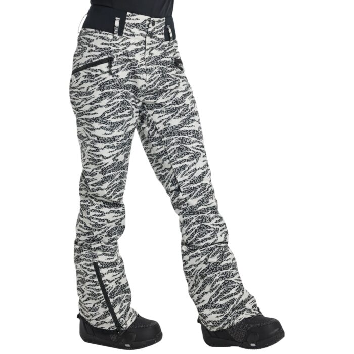 BURTON W MARCY HIGH RISE SNOWBOARD PANT ZEBRA CAMO - Image 4