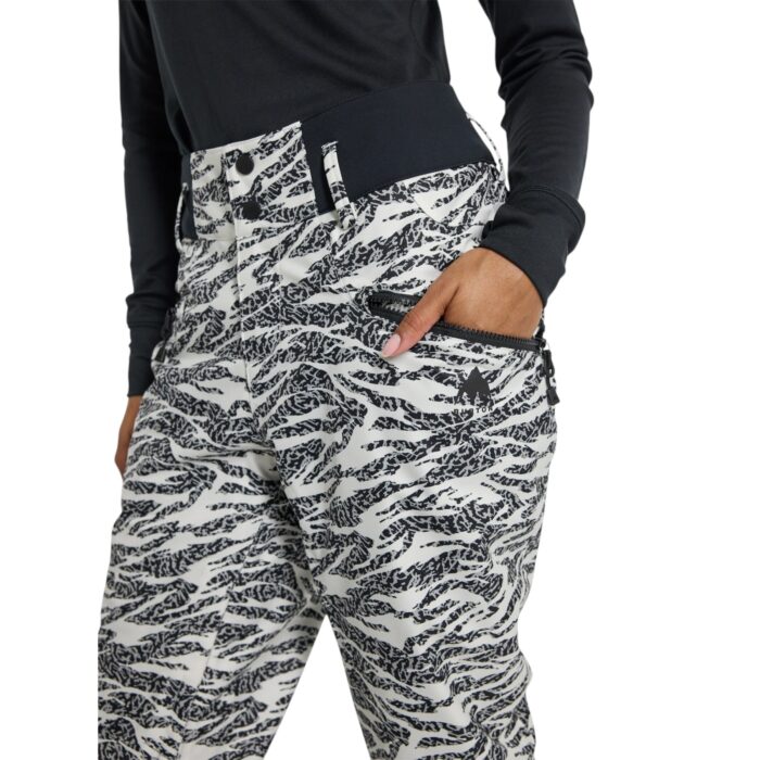 BURTON W MARCY HIGH RISE SNOWBOARD PANT ZEBRA CAMO - Image 8