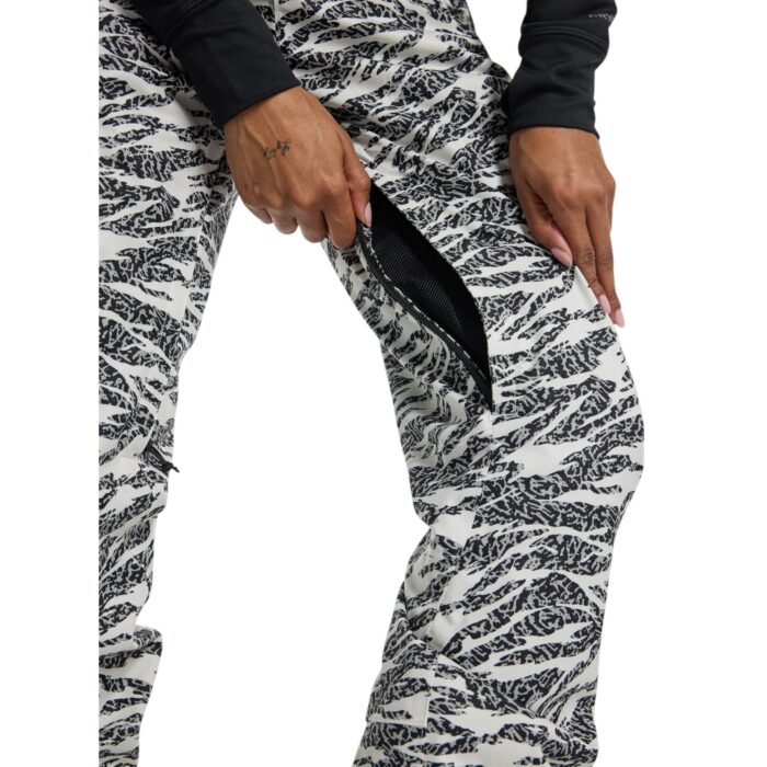 BURTON W MARCY HIGH RISE SNOWBOARD PANT ZEBRA CAMO - Image 2