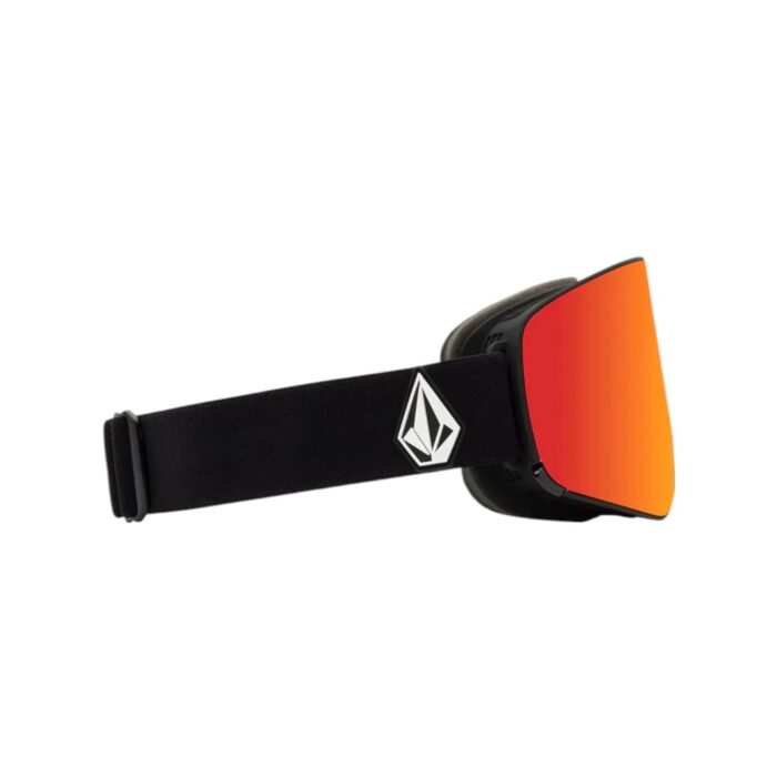 VOLCOM ODYSSEY SNOW GOGGLES MATTE BLACK RED CHROME + BONUS LENS YELLOW - Image 2