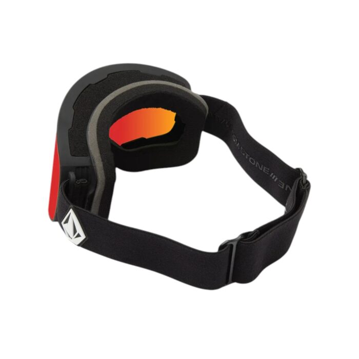 VOLCOM ODYSSEY SNOW GOGGLES MATTE BLACK RED CHROME + BONUS LENS YELLOW - Image 3
