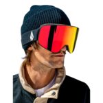 VOLCOM ODYSSEY SNOW GOGGLES MATTE BLACK RED CHROME + BONUS LENS YELLOW - Image 5
