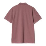 CARHARTT WIP CHASE PIQUE POLO DUSKY PINK GOLD - Image 2
