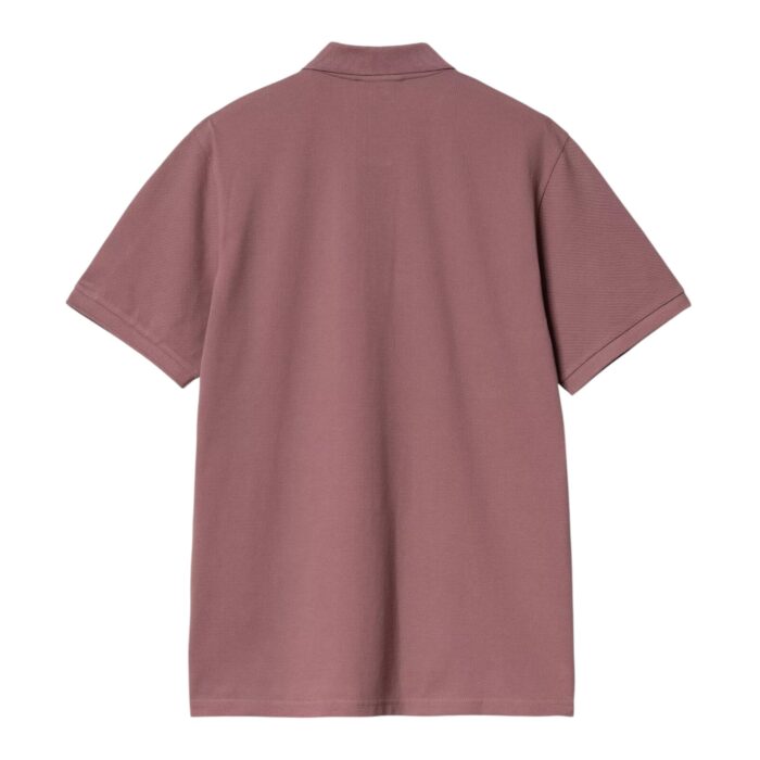 CARHARTT WIP CHASE PIQUE POLO DUSKY PINK GOLD - Image 2