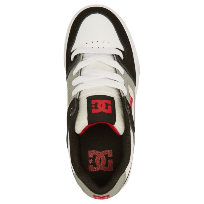 DC YOUTH PURE SHOES WHITE BLACK RED - Image 4