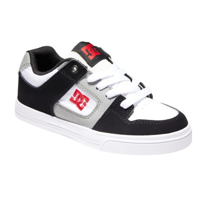 DC YOUTH PURE SHOES WHITE BLACK RED - Image 2