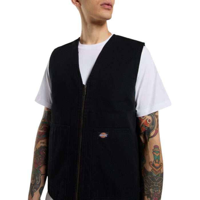 DICKIES DUCK CANVAS SMR VEST BLACK - Image 3