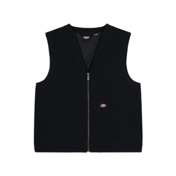 DICKIES DUCK CANVAS SMR VEST BLACK - Image 5