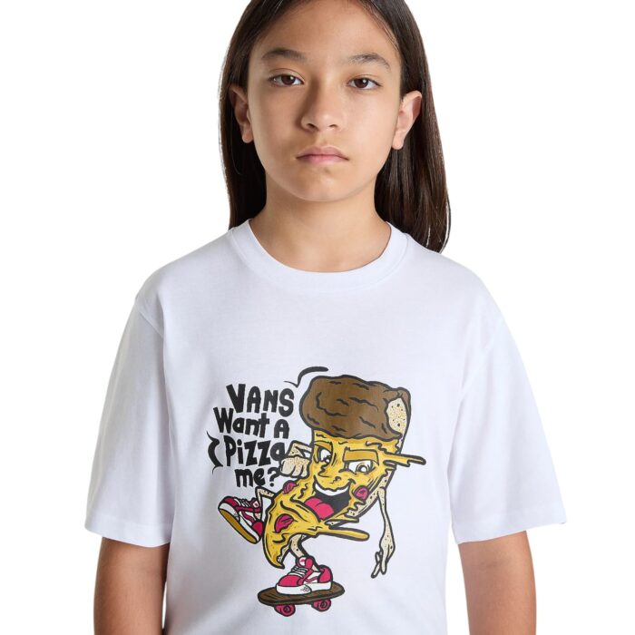 VANS BOYS PIZZA ME T-SHIRT WHITE - Image 3