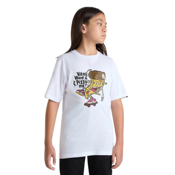 VANS BOYS PIZZA ME T-SHIRT WHITE - Image 4