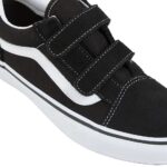 VANS JUNIOR OLD SKOOL V SHOES BLACK TRUE WHITE - Image 4