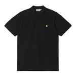 CARHARTT WIP CHASE PIQUE POLO BLACK GOLD
