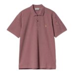 CARHARTT WIP CHASE PIQUE POLO DUSKY PINK GOLD