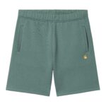 CARHARTT CHASE SWEAT SHORT SILVER PINE GOLD