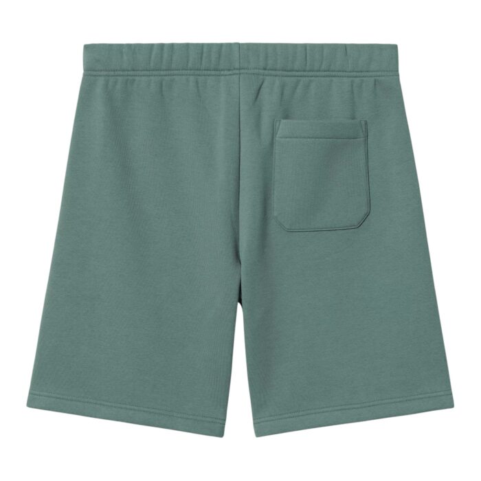 CARHARTT CHASE SWEAT SHORT SILVER PINE GOLD - Image 2