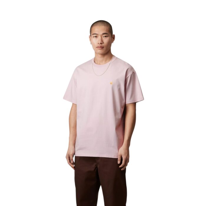 CARHARTT WIP CHASE T-SHIRT AIR PINK GOLD - Image 3