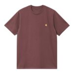 CARHARTT WIP CHASE T-SHIRT DUSKY PINK GOLD