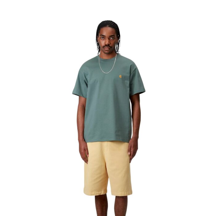CARHARTT WIP CHASE T-SHIRT SILVER PINE GOLD - Image 3