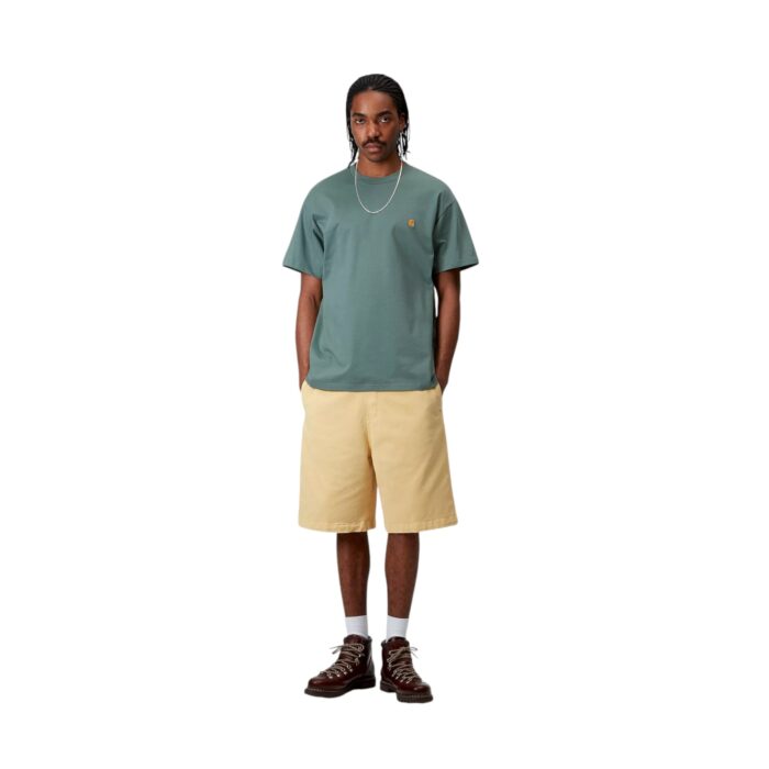 CARHARTT WIP CHASE T-SHIRT SILVER PINE GOLD - Image 5