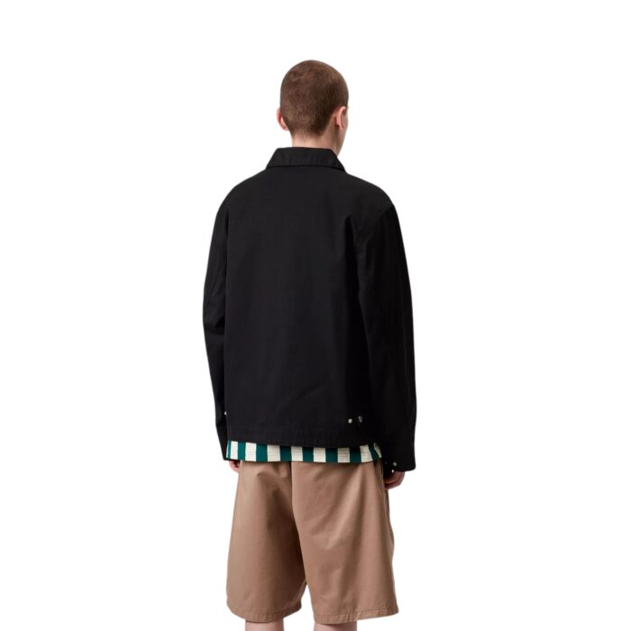 CARHARTT WIP MODULE SCRIPT JACKET BLACK WHITE RINSED - Image 4
