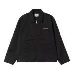 CARHARTT WIP MODULE SCRIPT JACKET BLACK WHITE RINSED