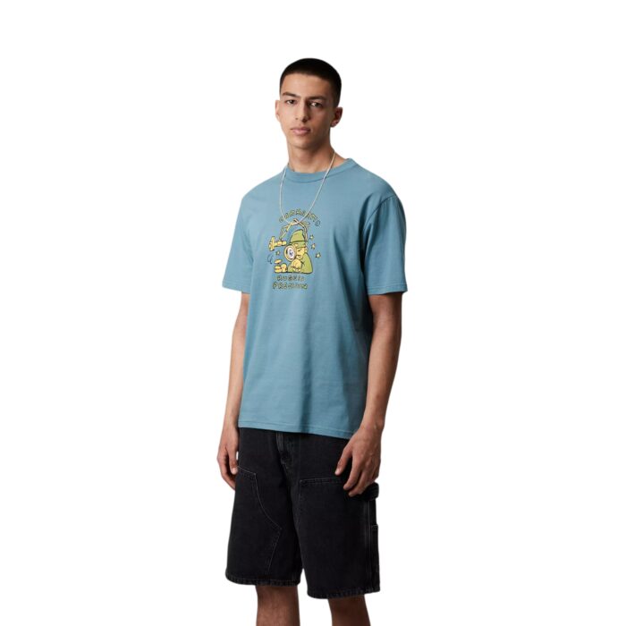 CARHARTT WIP PRECISION WORK T-SHIRT CLAY BLUE - Image 5