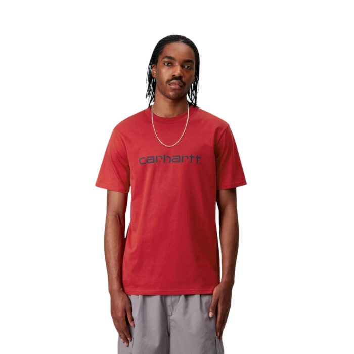 CARHARTT WIP SCRIPT T-SHIRT CHERRY SPACE - Image 3