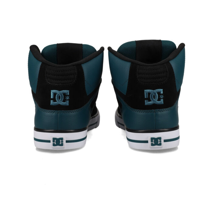 DC PURE HIGH TOP SHOES DK TEAL BLACK - Image 4