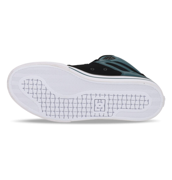 DC PURE HIGH TOP SHOES DK TEAL BLACK - Image 5